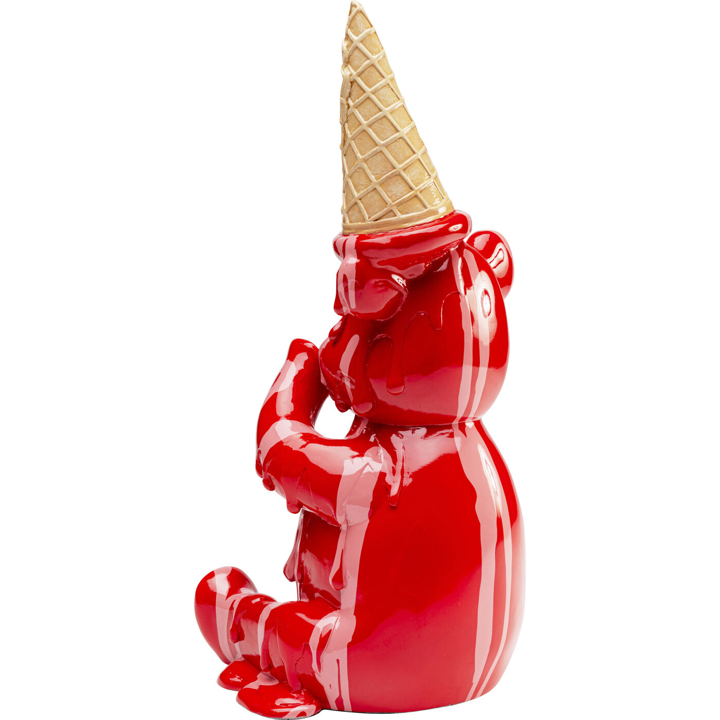 Фигура декоративная Sitting Gelato Bear Red 37cm KARE 58003