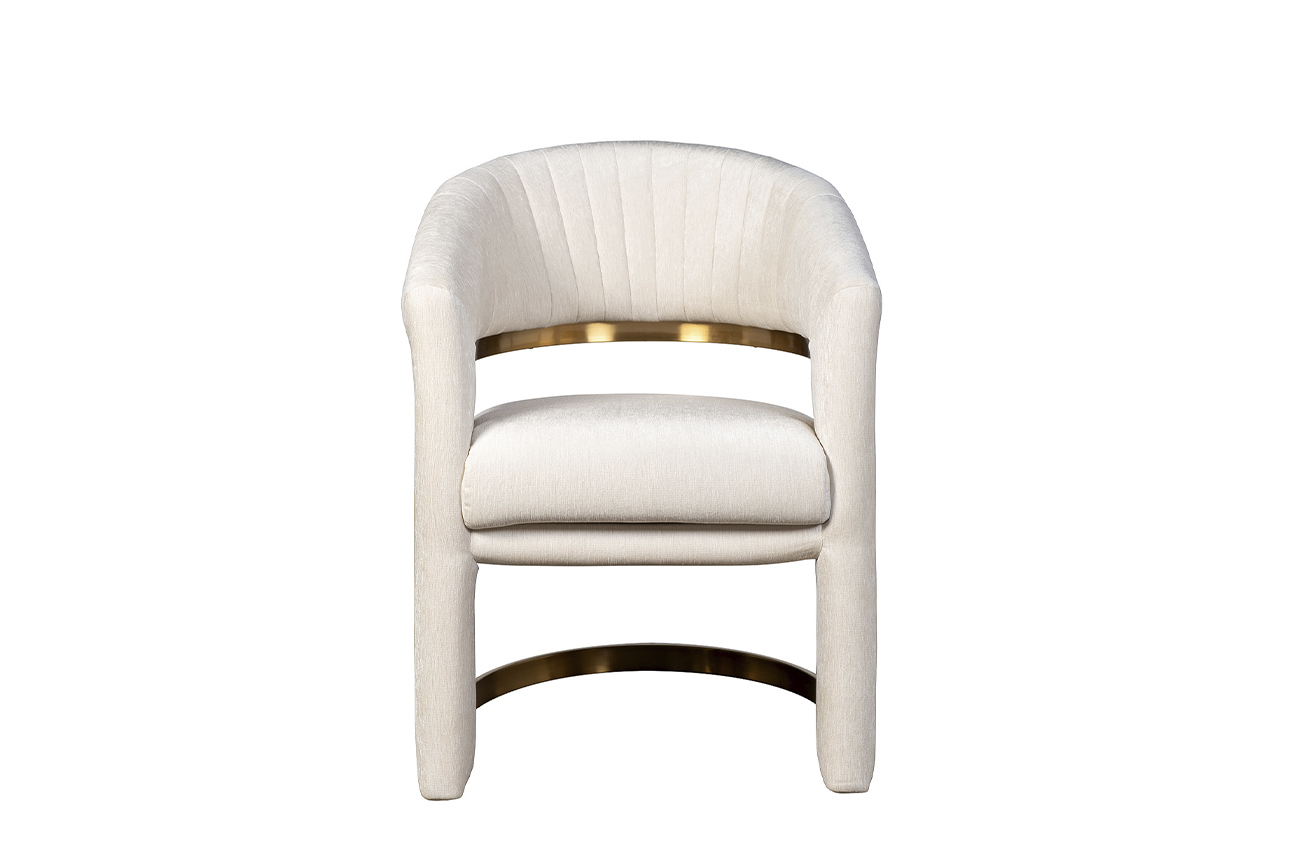 Стул велюровый кремовый/золото Garda Decor GY-08386