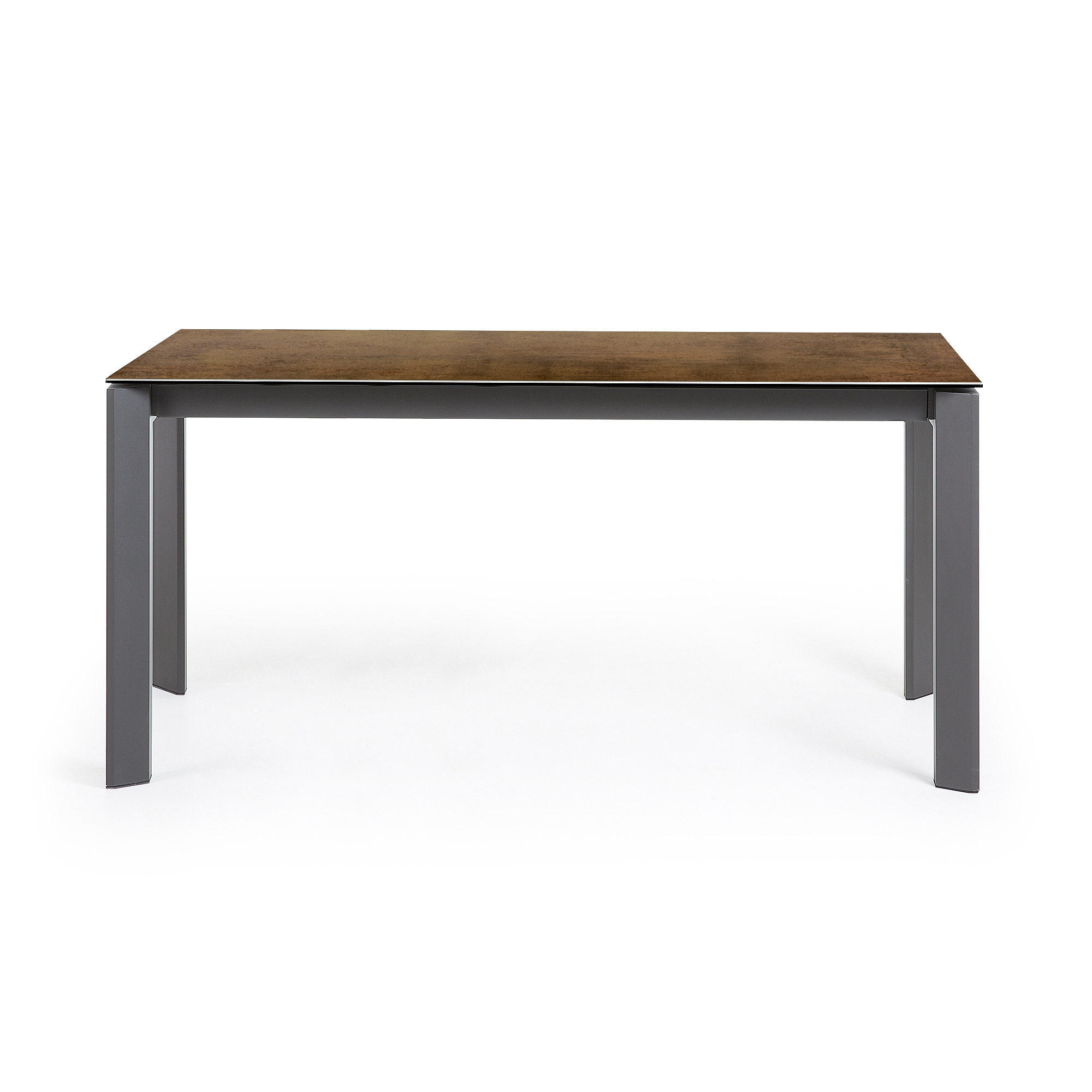 Стол Atta 160 (220) x90 антрацит, коричневый, керамика La Forma (ex Julia Grup)