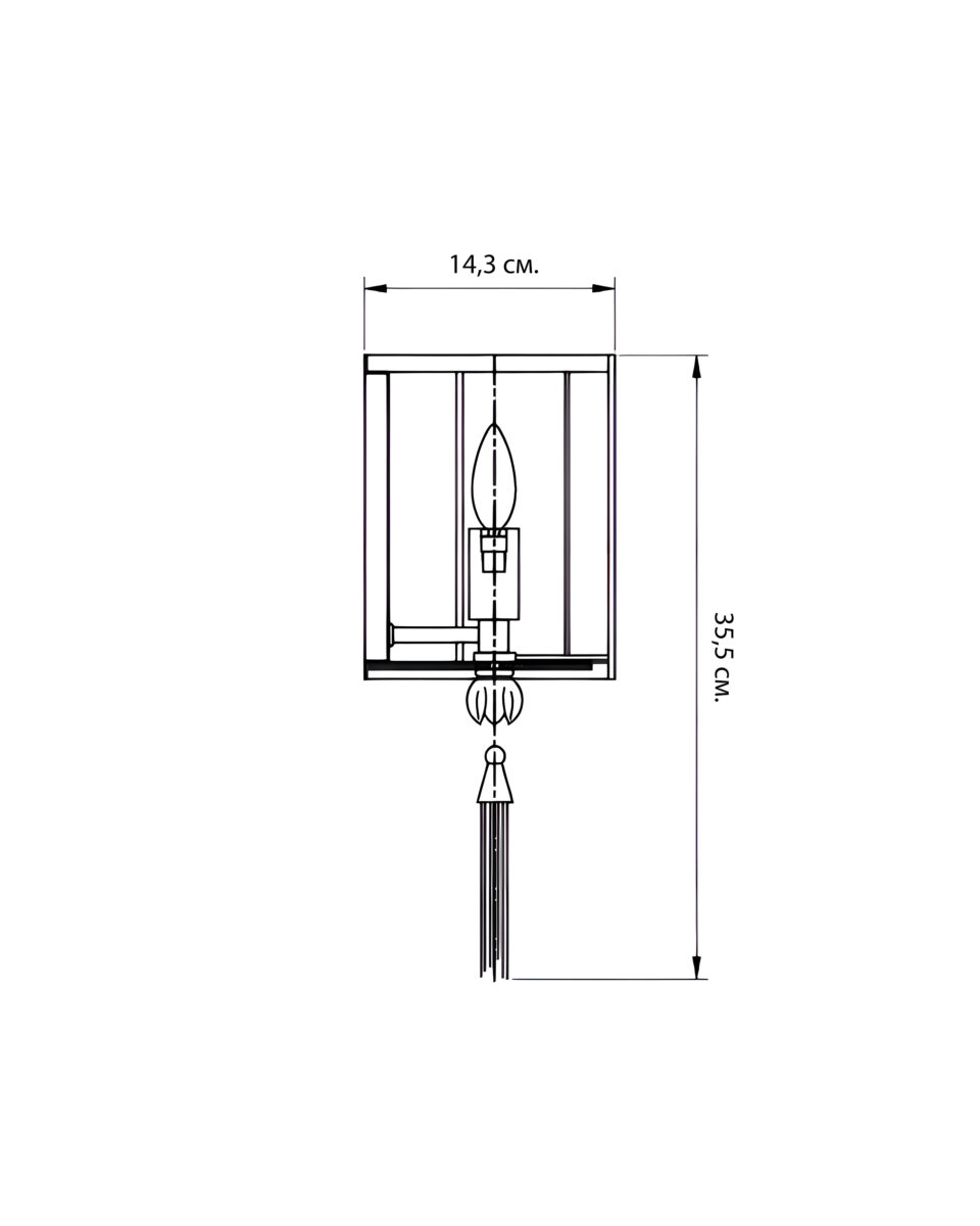 Бра с зеленой кисточкой Тампа Louvre Home JJ11093-1WB