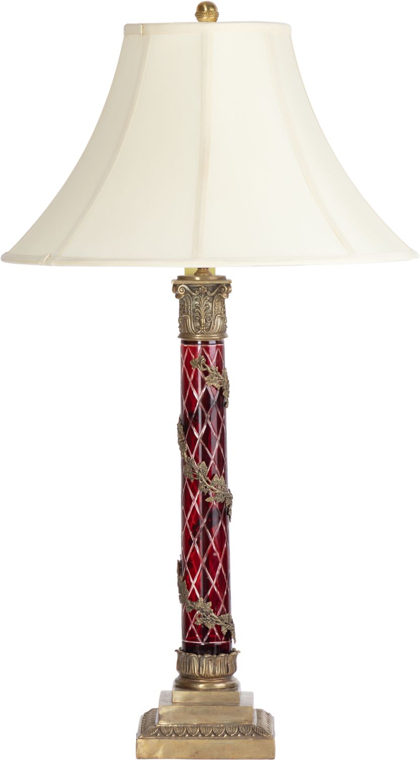 Светильник с абажуром Glasar GL231/RED