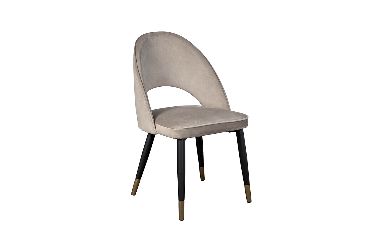 Стул велюровый серо-бежевый Garda Decor 30C-12280