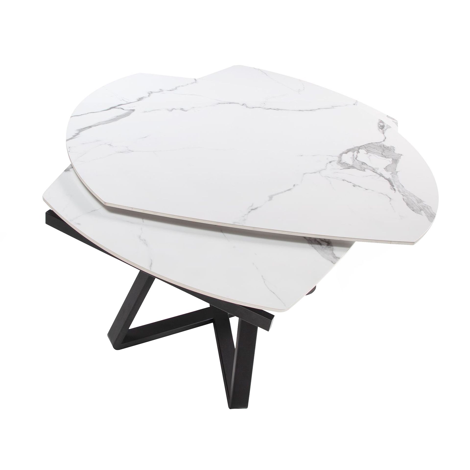 Обеденный стол D2055BB /1096 из керамики и черной стали Angel Cerda