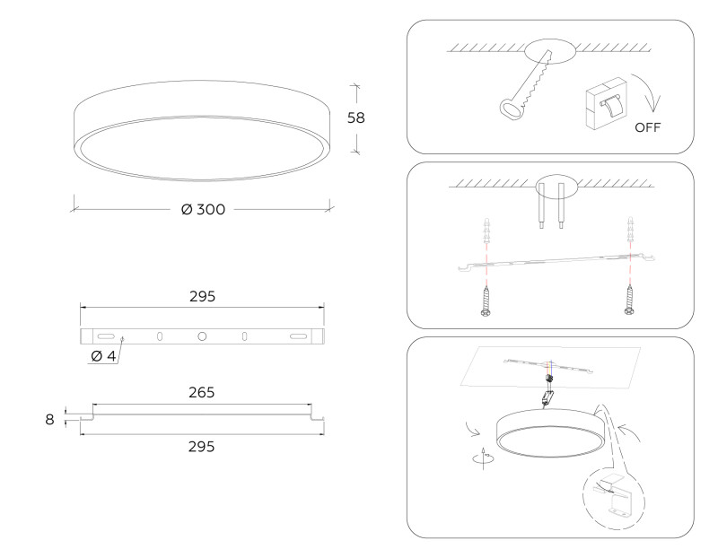 Накладной светильник Ambrella Light FV5525