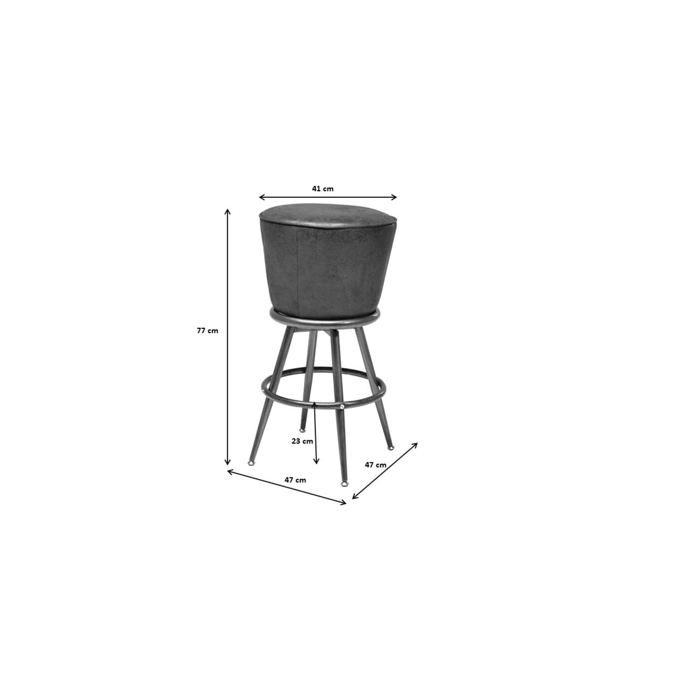 Стул барный Lady Rock Vintage KARE 77572