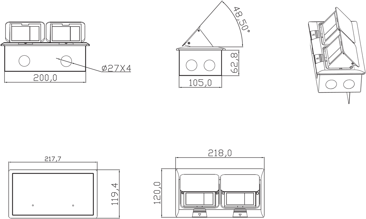 Выдвижной блок на + модуля Donolux DPB6AL