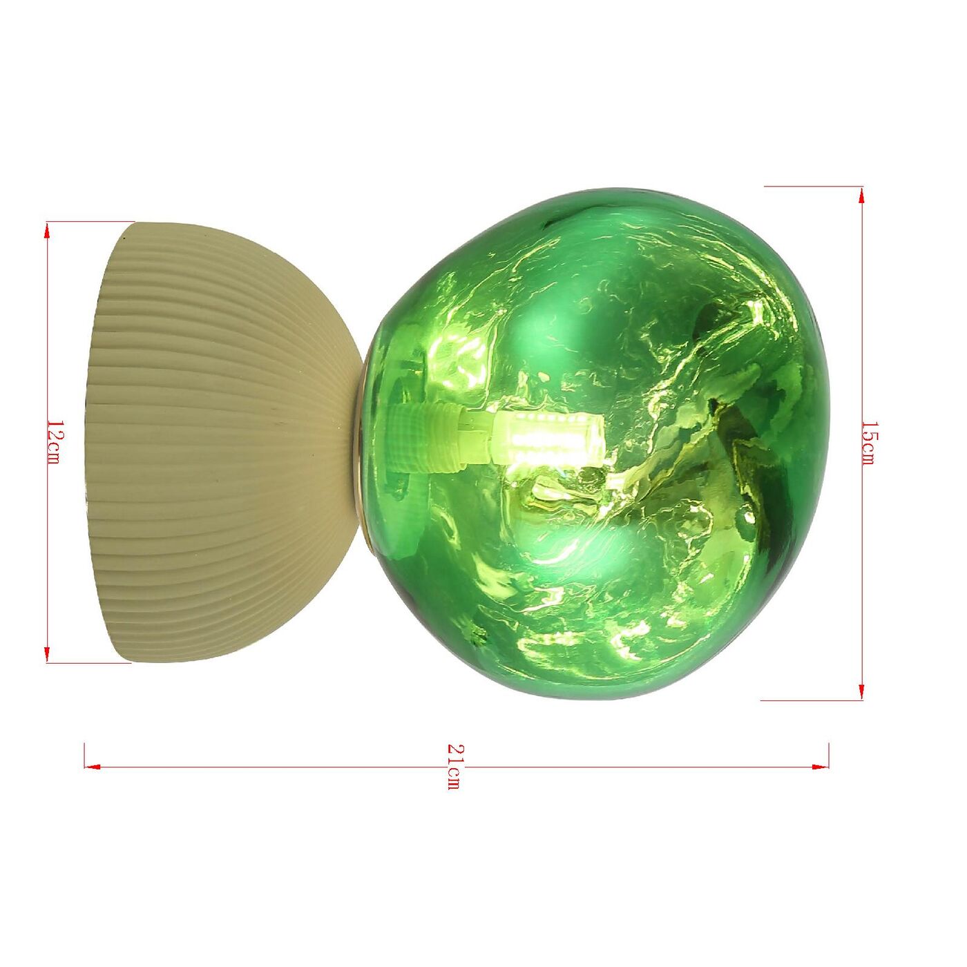 Светильник настольный Magic Ball Green 21cm KARE 57523