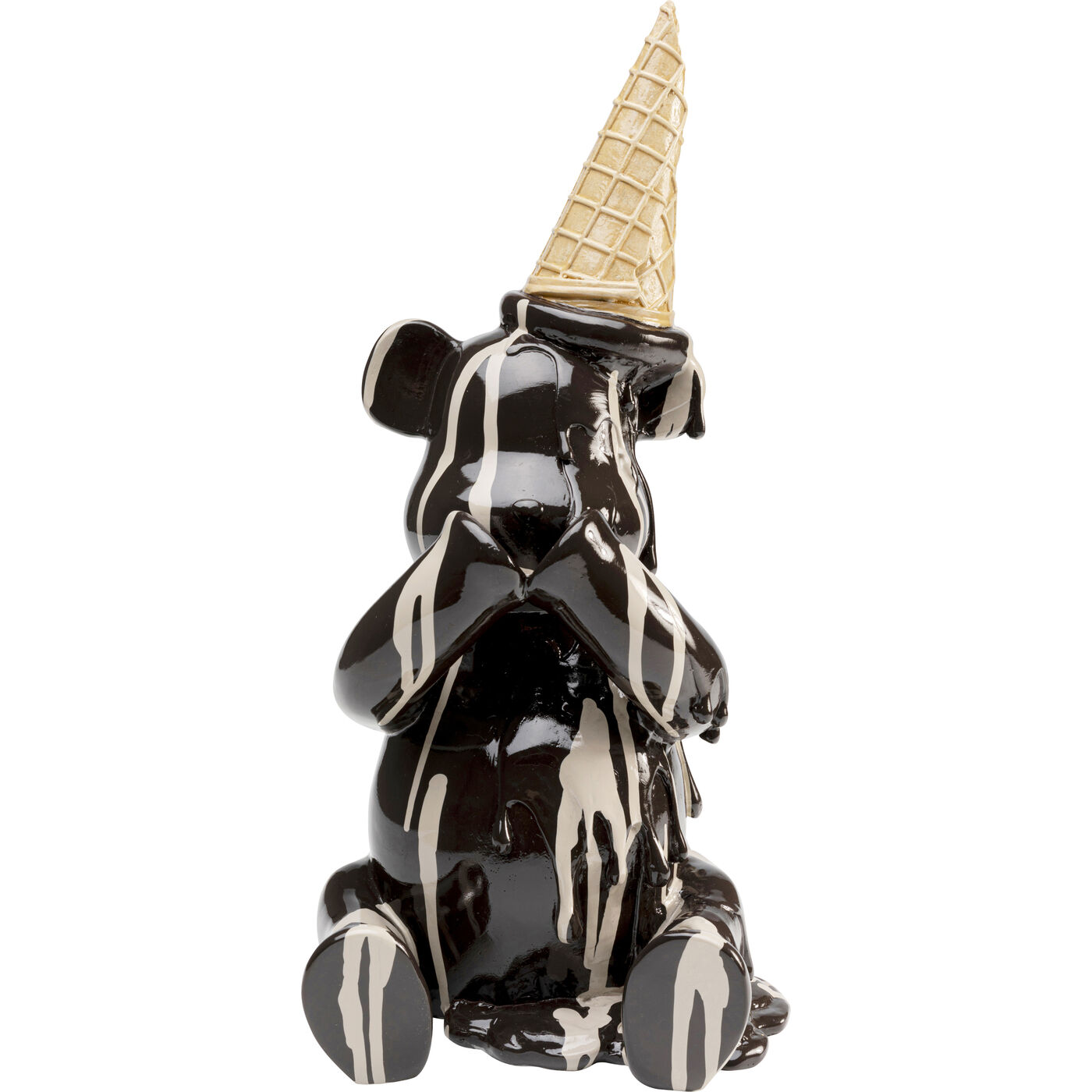 Фигура декоративная Sitting Gelato Bear Black 37cm KARE 58004