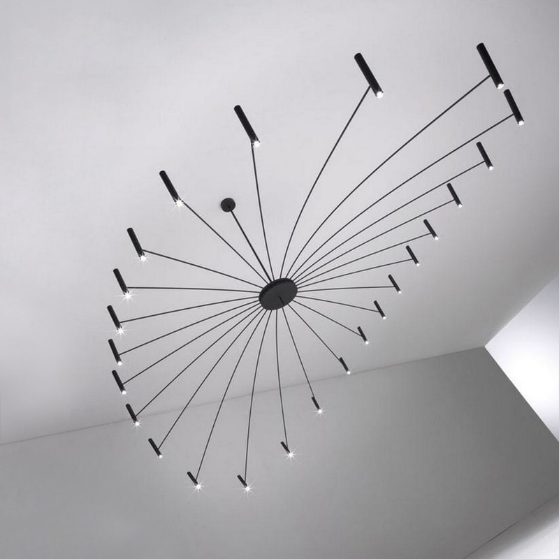 Люстра POP P40 Chandelier 12 lamps D100 Mod.A Black by ImperiumLoft