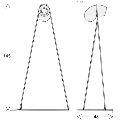 Торшер White glass trap floor lamp by ImperiumLoft