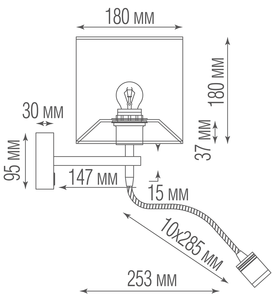 Бра Donolux W111048.2 SCBL