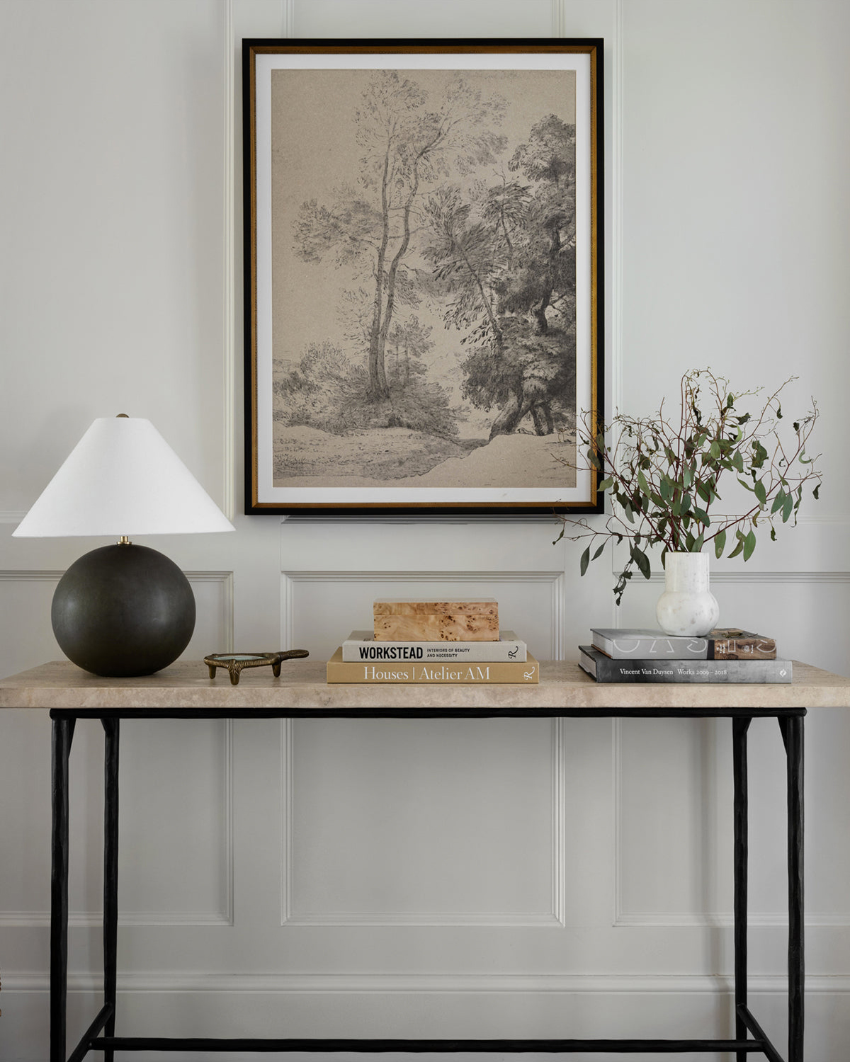 Настольная лампа Тесс с черным керамическим основанием Louvre Home LTL646952MGI