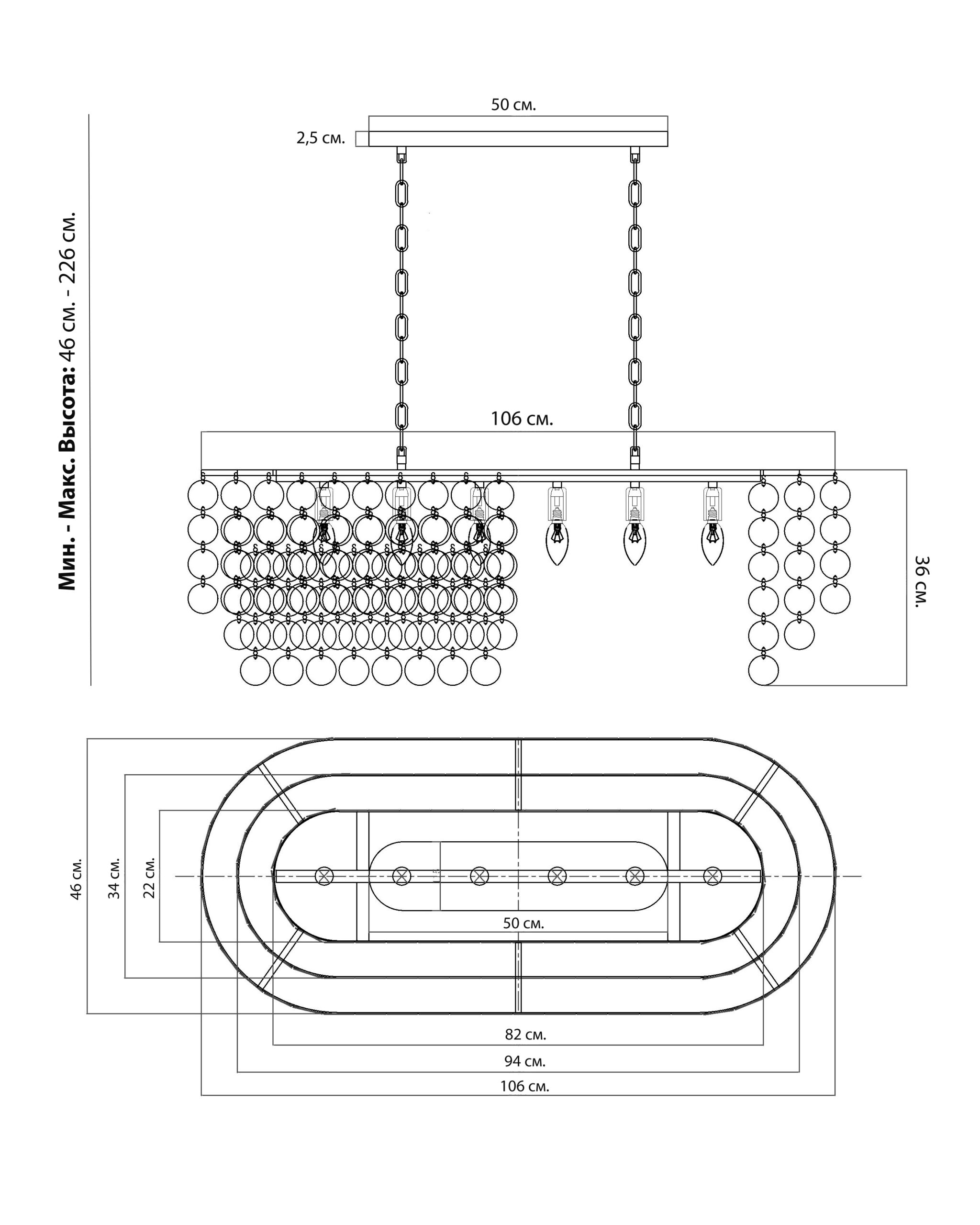 Золотая линейная люстра Агата Louvre Home LHLCH080424SWL