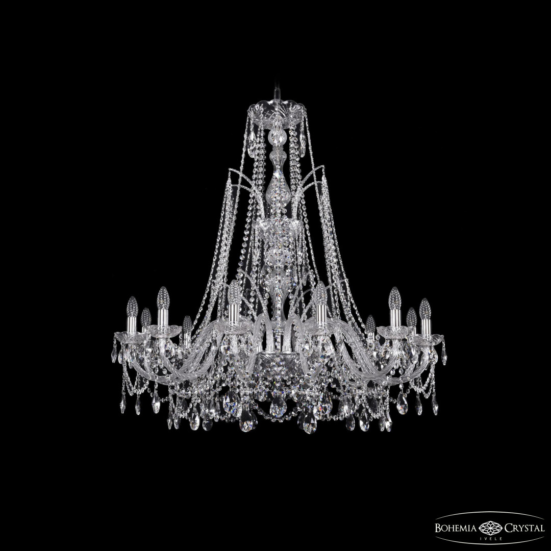 Люстра хрустальная 1411/12/360/XL-96 Ni