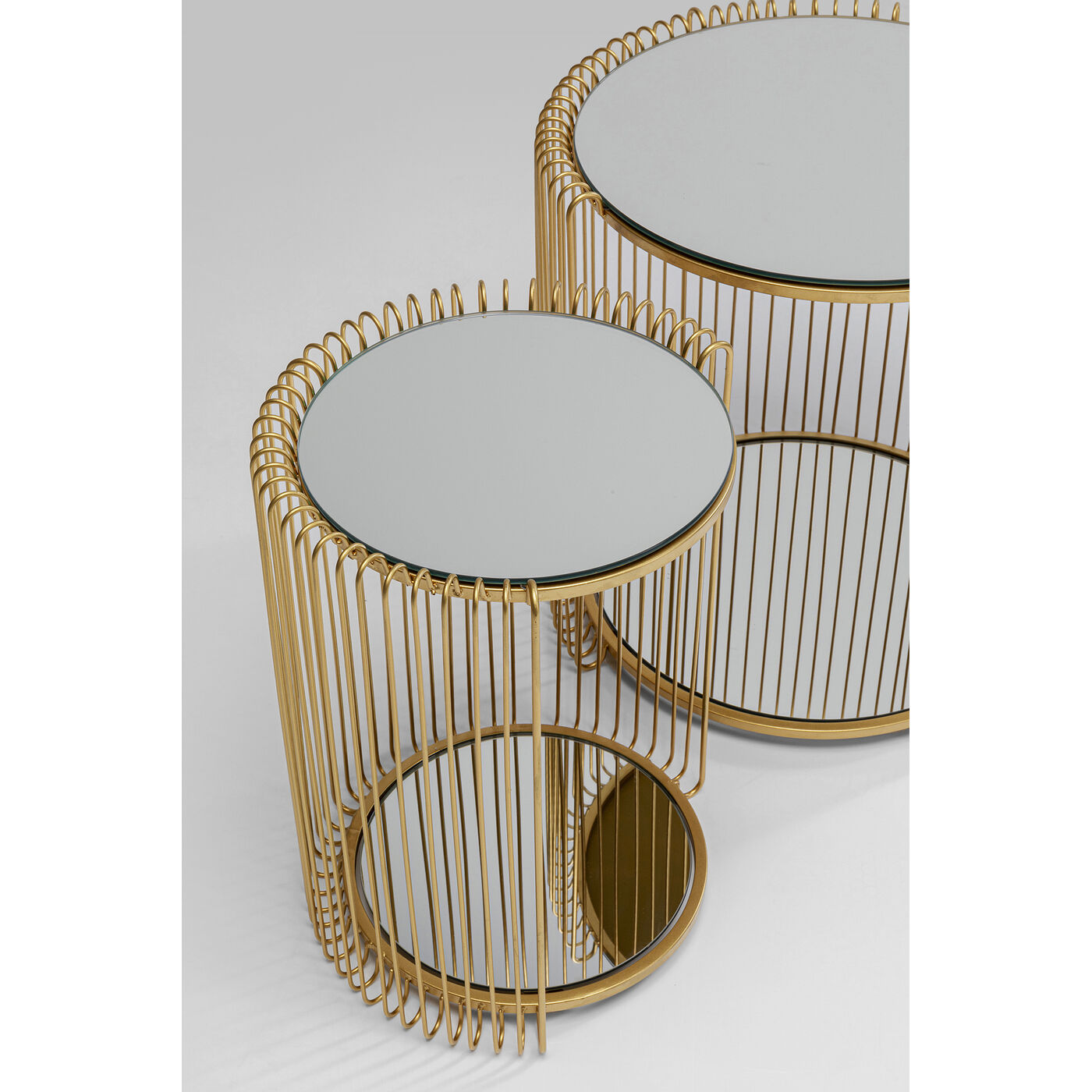 Стол приставной Wire Double Brass (2 шт.) KARE 87673