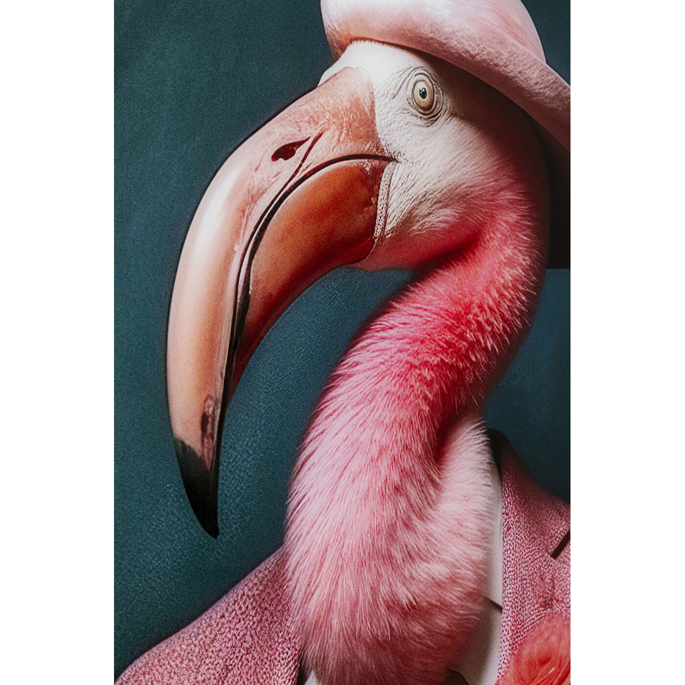 Картина стеклянная Mister Flamingo 120x160 см KARE 56278