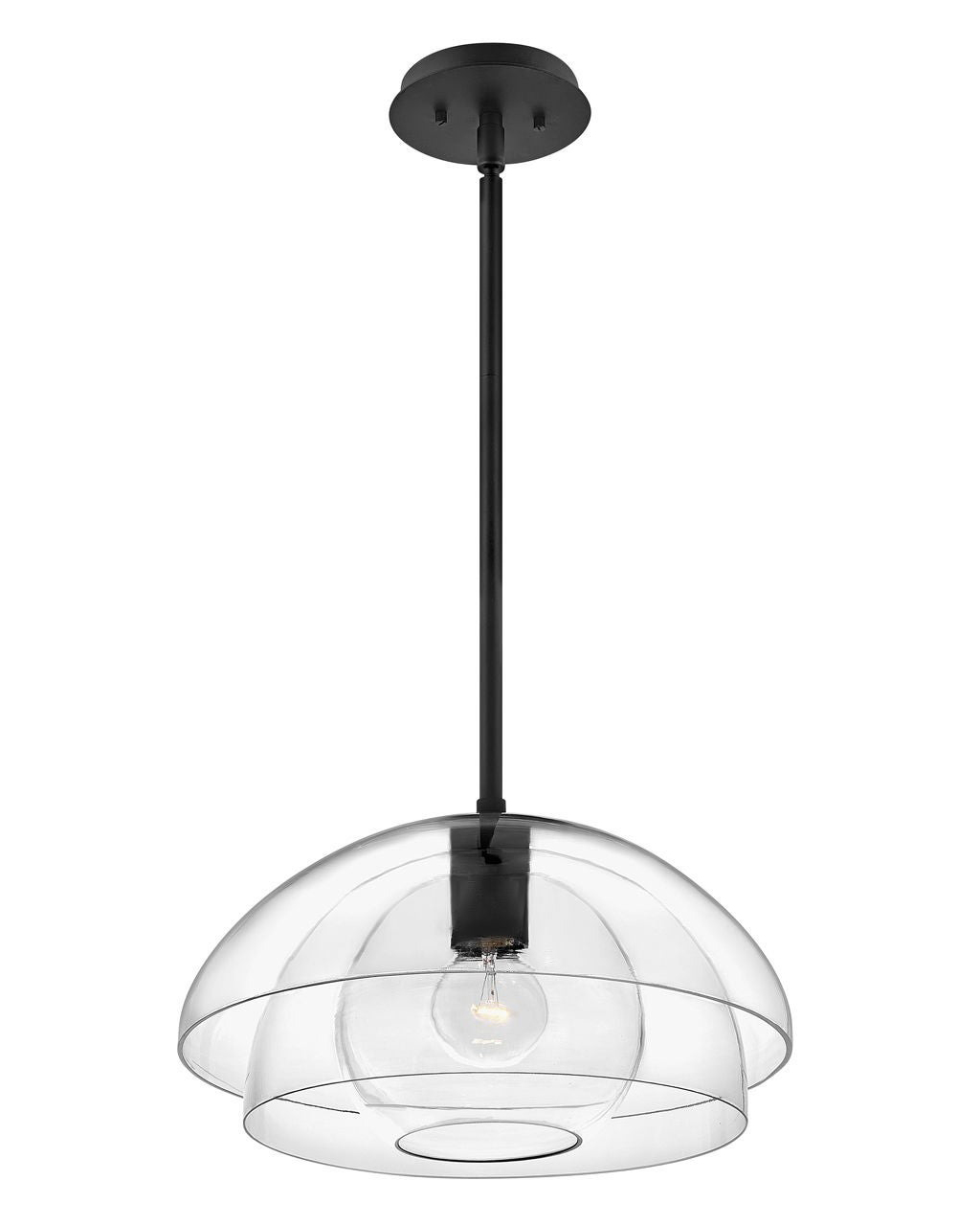 Чёрный подвесной светильник Хатфилд Louvre Home LHLPN050424SWL