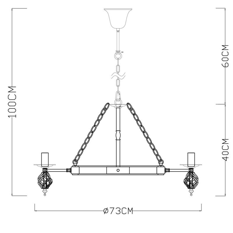 Подвесная люстра Arte Lamp A4550LM-6CK