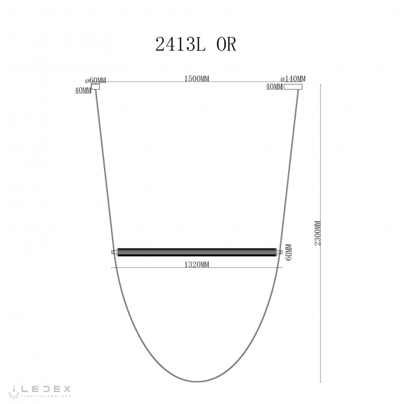 Подвесной светильник iLedex 2413L OR