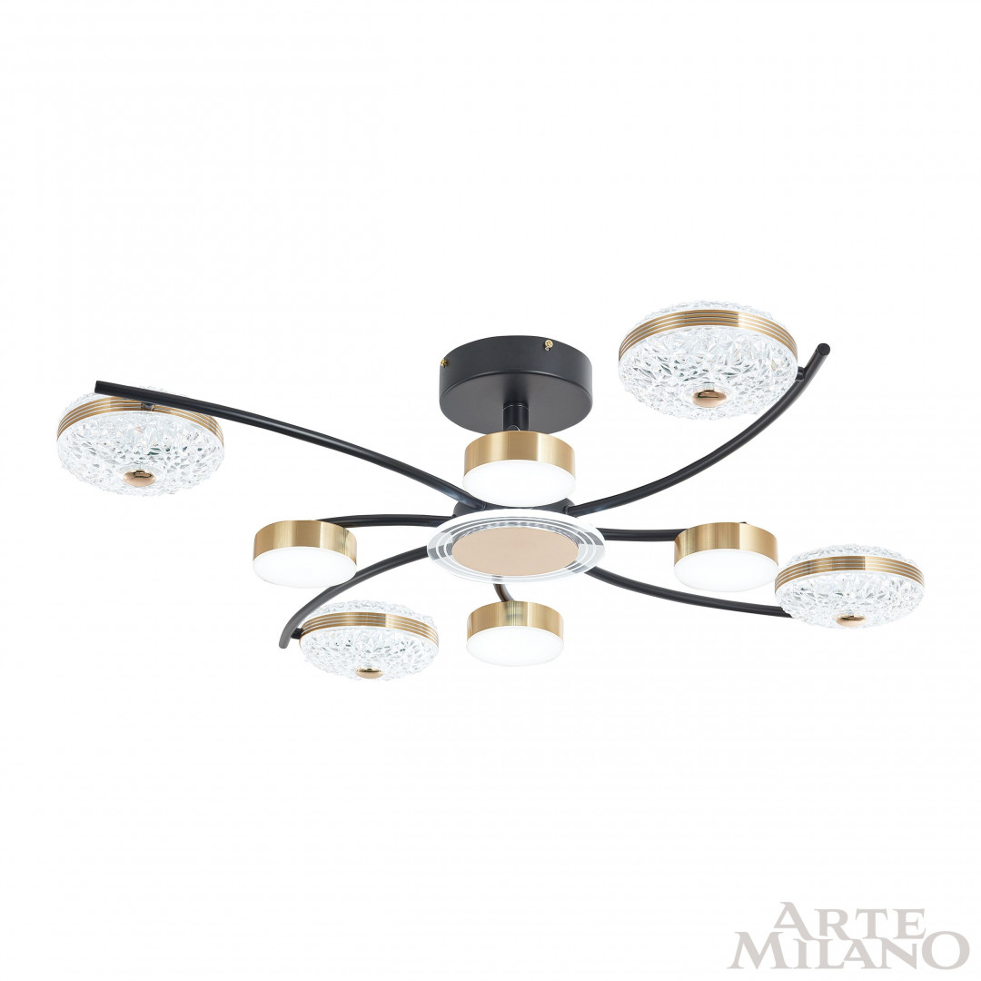 Люстра светодиодная 279169/4+4 BK/GD Arte Milano