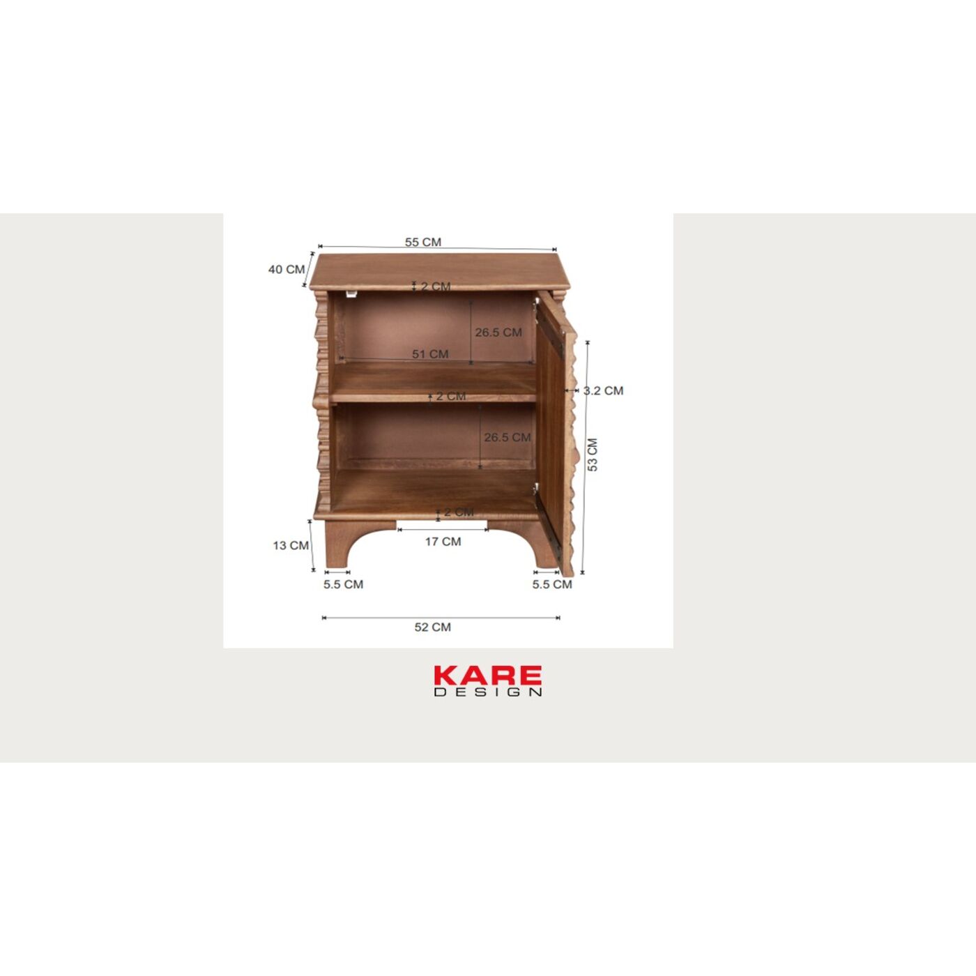 Комод Small Santos 55x70cm KARE 70071