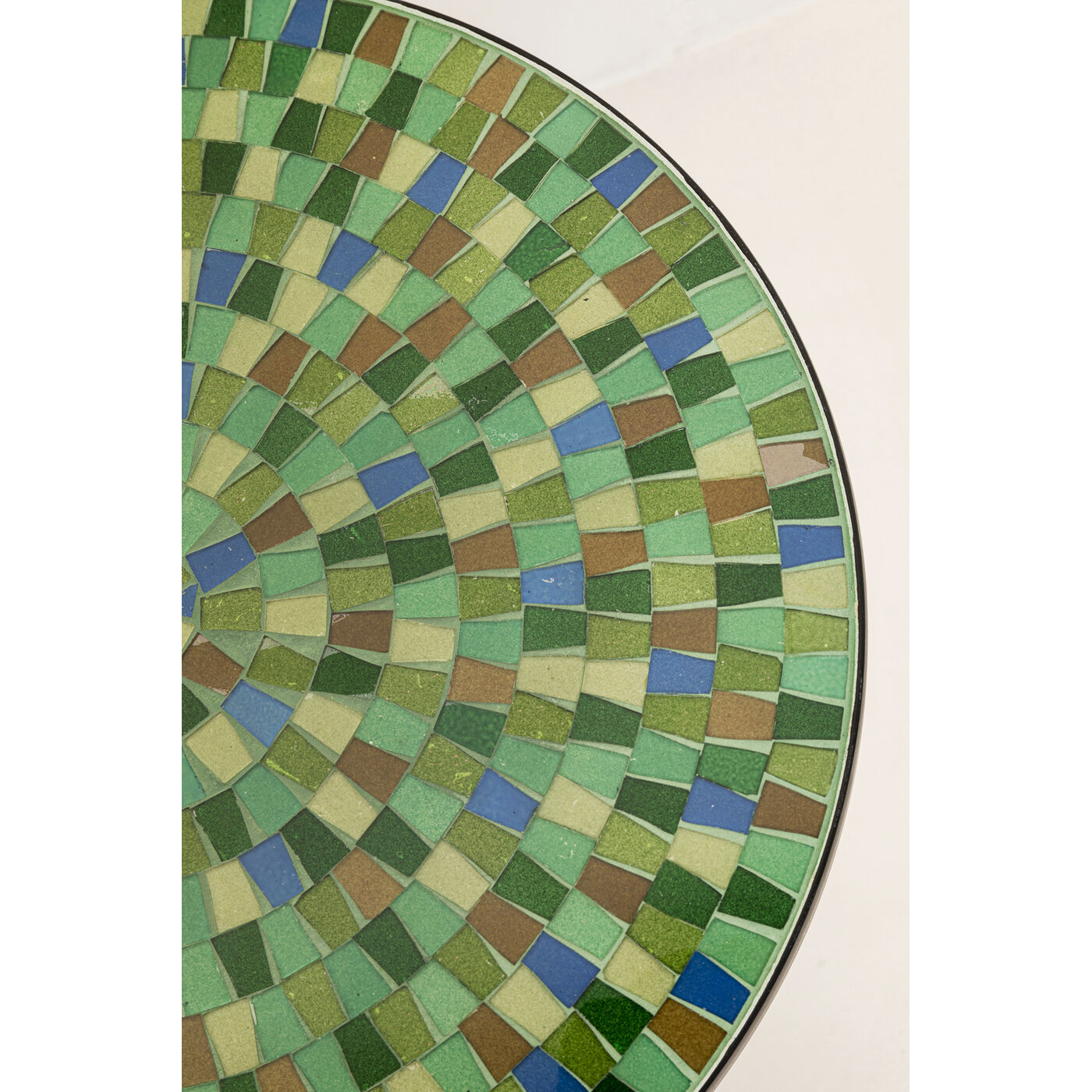 Приставной стол Clack Mosaic Green Blue Ø35cm KARE 70313