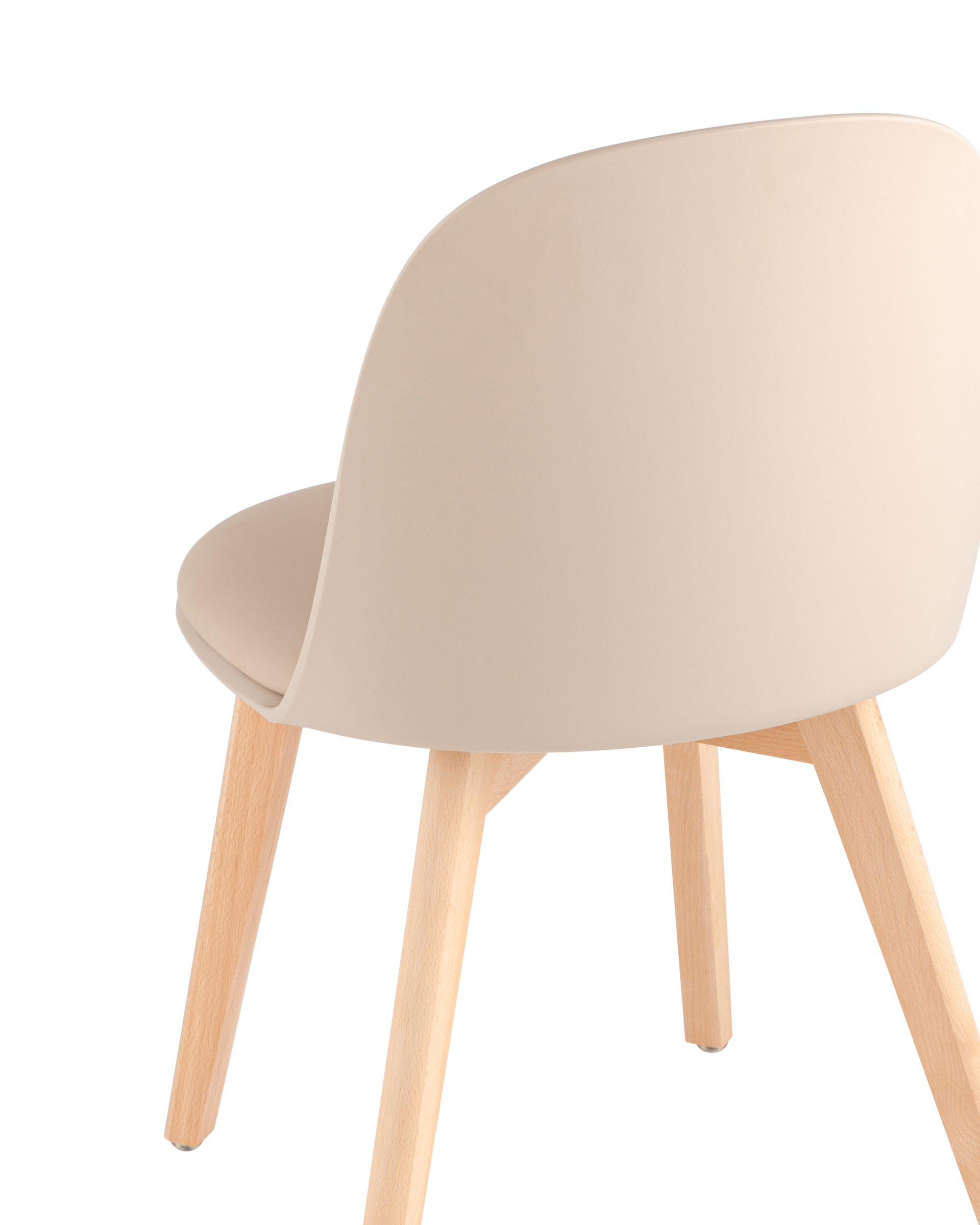Стул Fog с подушкой бежевый деревянные ножки Stool Group
