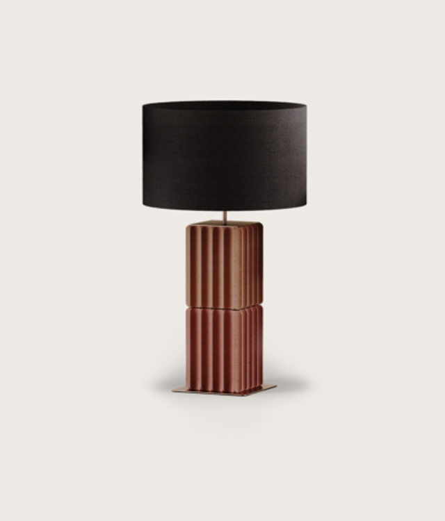 Настольная лампа Pire NAC 140/2 Matt black с абажуром 801021/41 Aromas del Campo