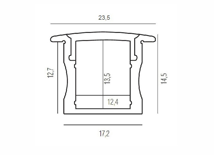 Врезной алюминиевый профиль Donolux DN18501RAL9005