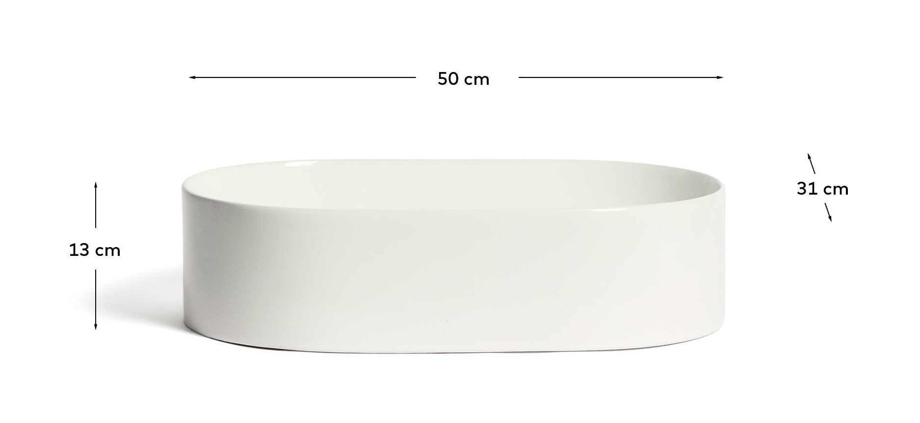 Раковина Ovara из белой керамики 50 x 31 см La Forma (ex Julia Grup)