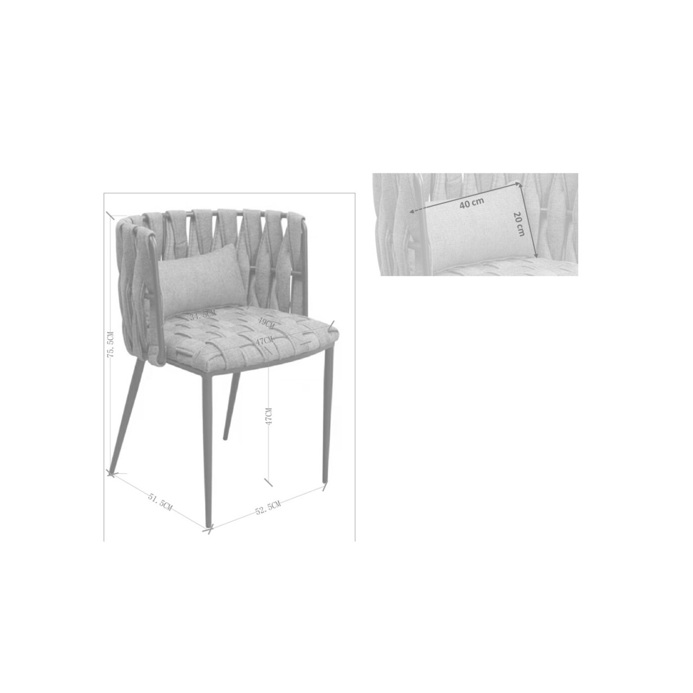 Стул Staten Island Blue KARE 87487