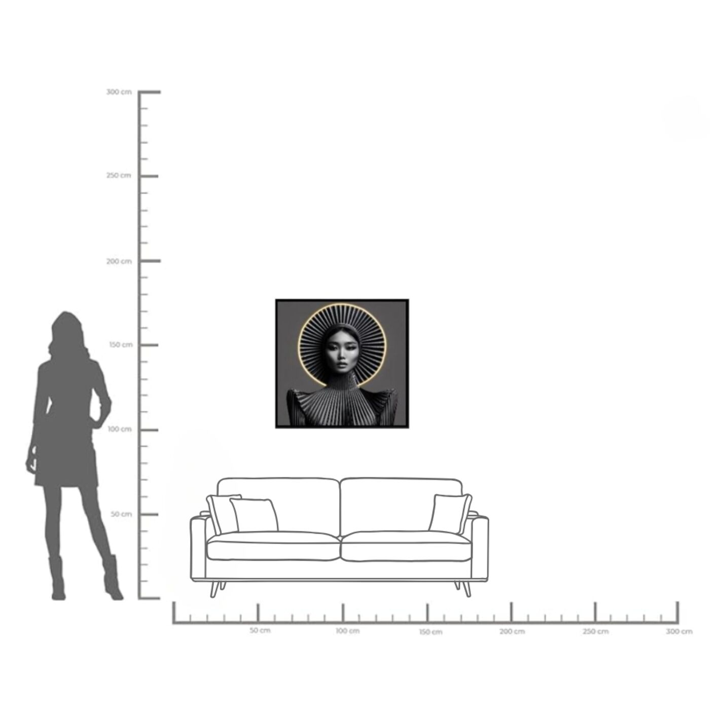Картина Muse Geometry LED 80x80cm KARE 57835