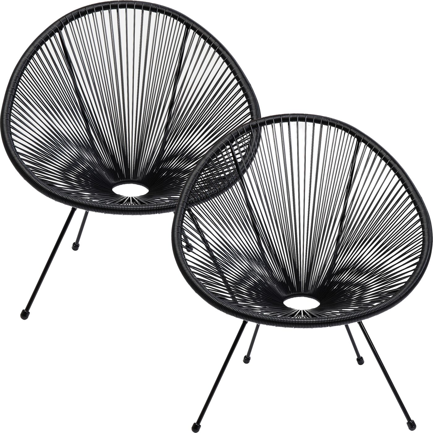 Кресло Acapulco Mono Black KARE 47420