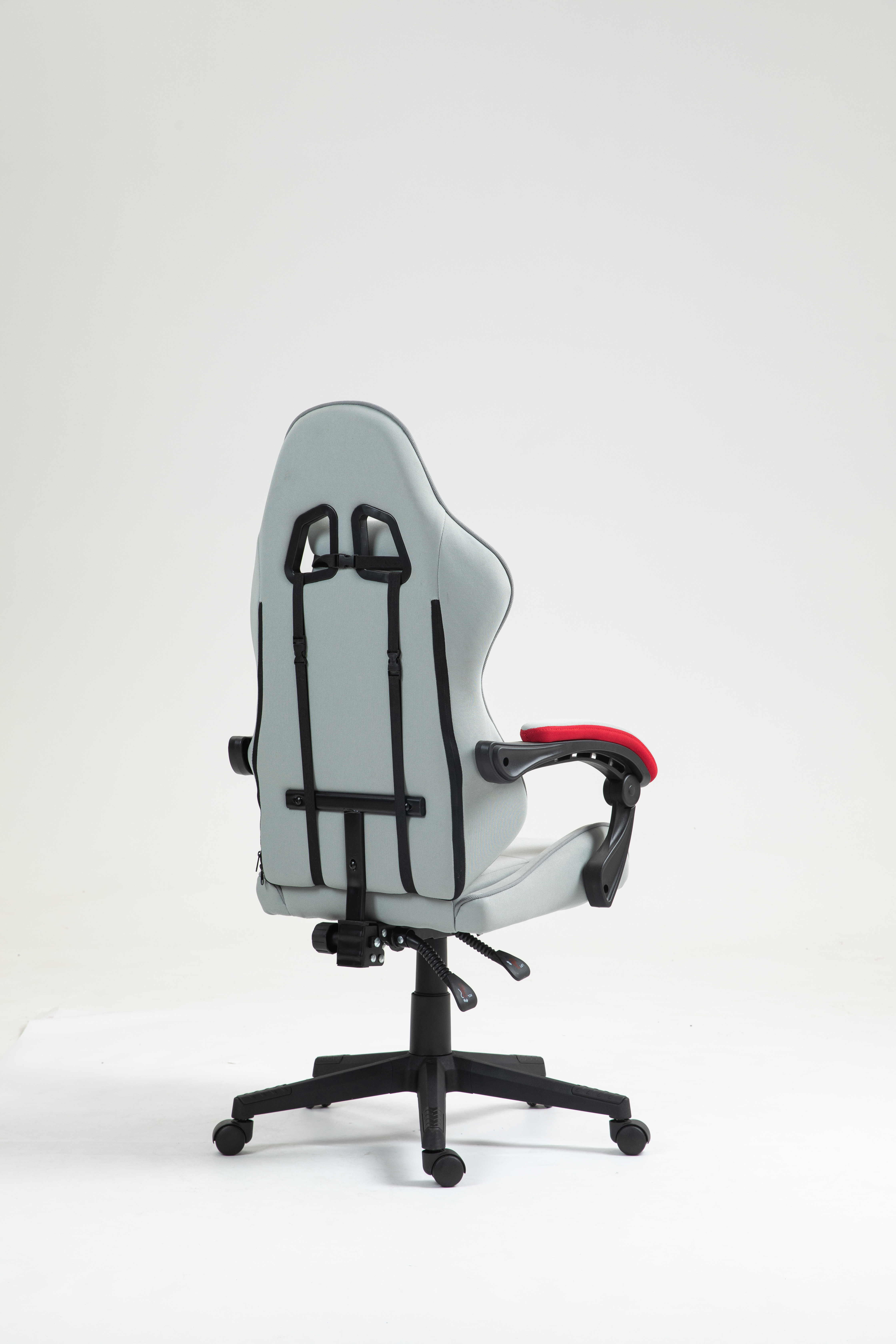 Кресло спортивное TopChairs Phantom ткань серо-красный Stool Group