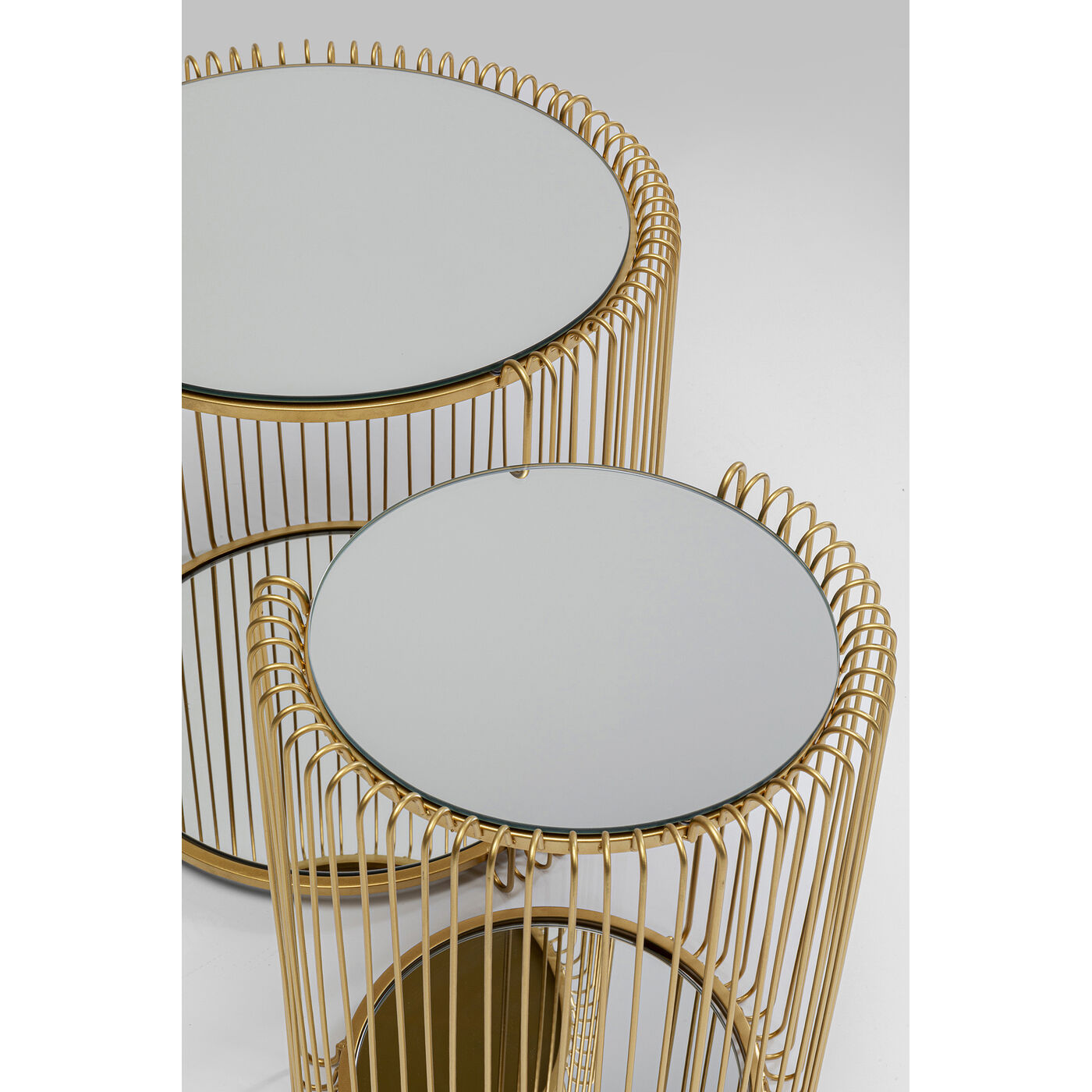 Стол приставной Wire Double Brass (2 шт.) KARE 87673
