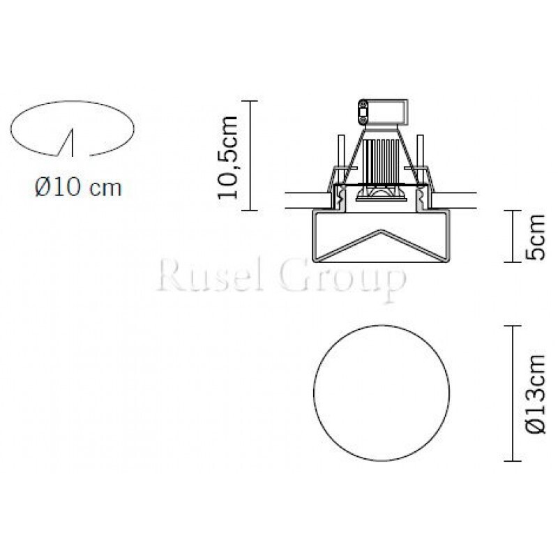 Встраиваемый светильник Fabbian Blow D27 F47 00