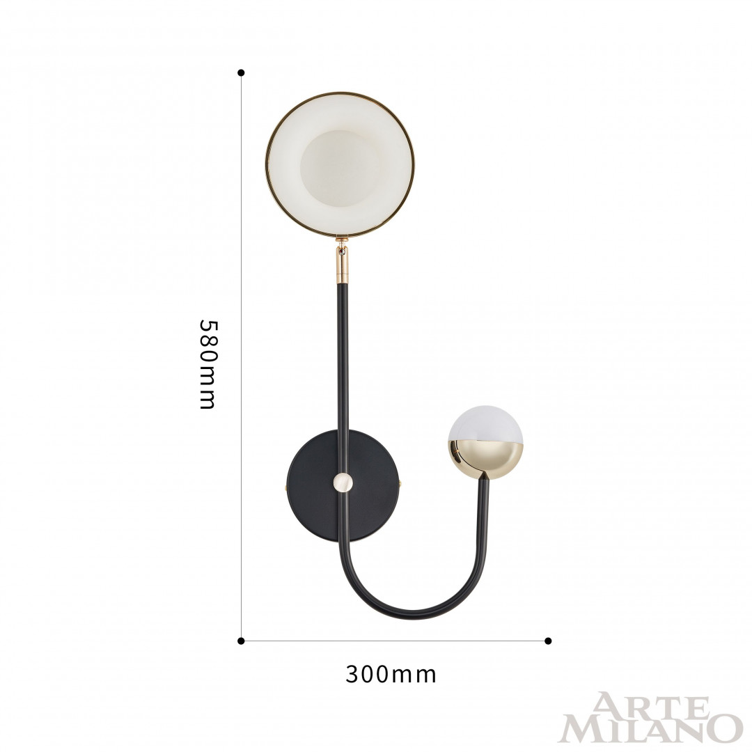 Бра светодиодные 273299/1+1 BK/GD Arte Milano