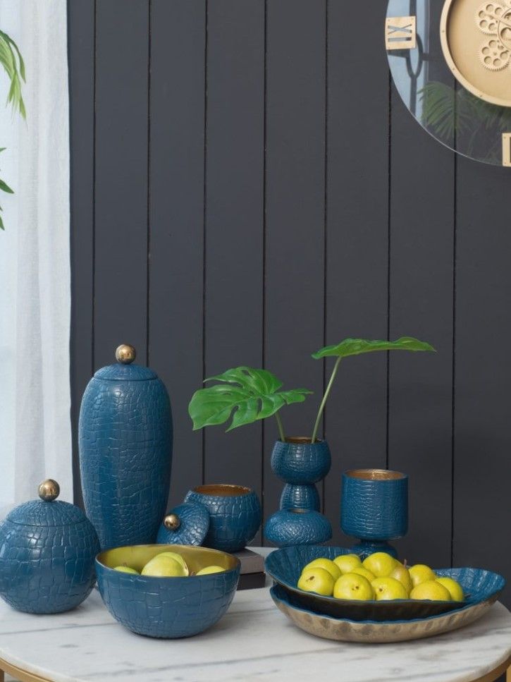 Блюдо Glasar LB78228-BLUE