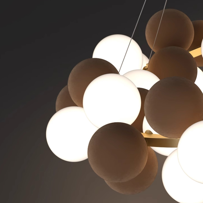 Кольцевые люстры и светильники LATTE D100 Black by ImperiumLoft