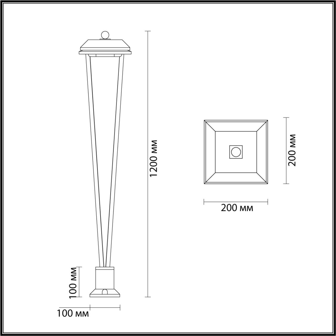 Уличный светильник Odeon Light 6655/12GA3