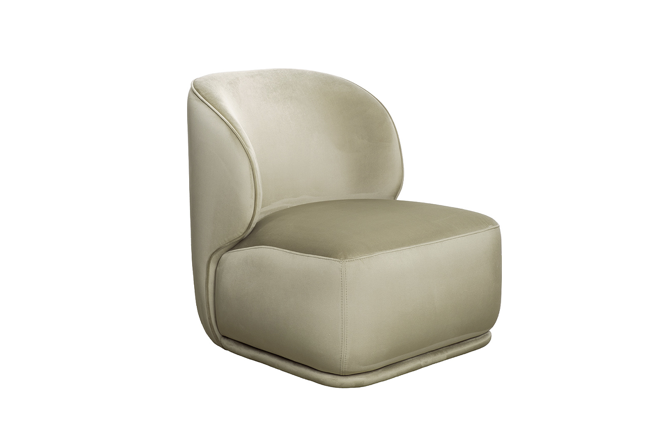Кресло велюровое оливковое Garda Decor CAPRI BASIC-Colt1002-OLIV
