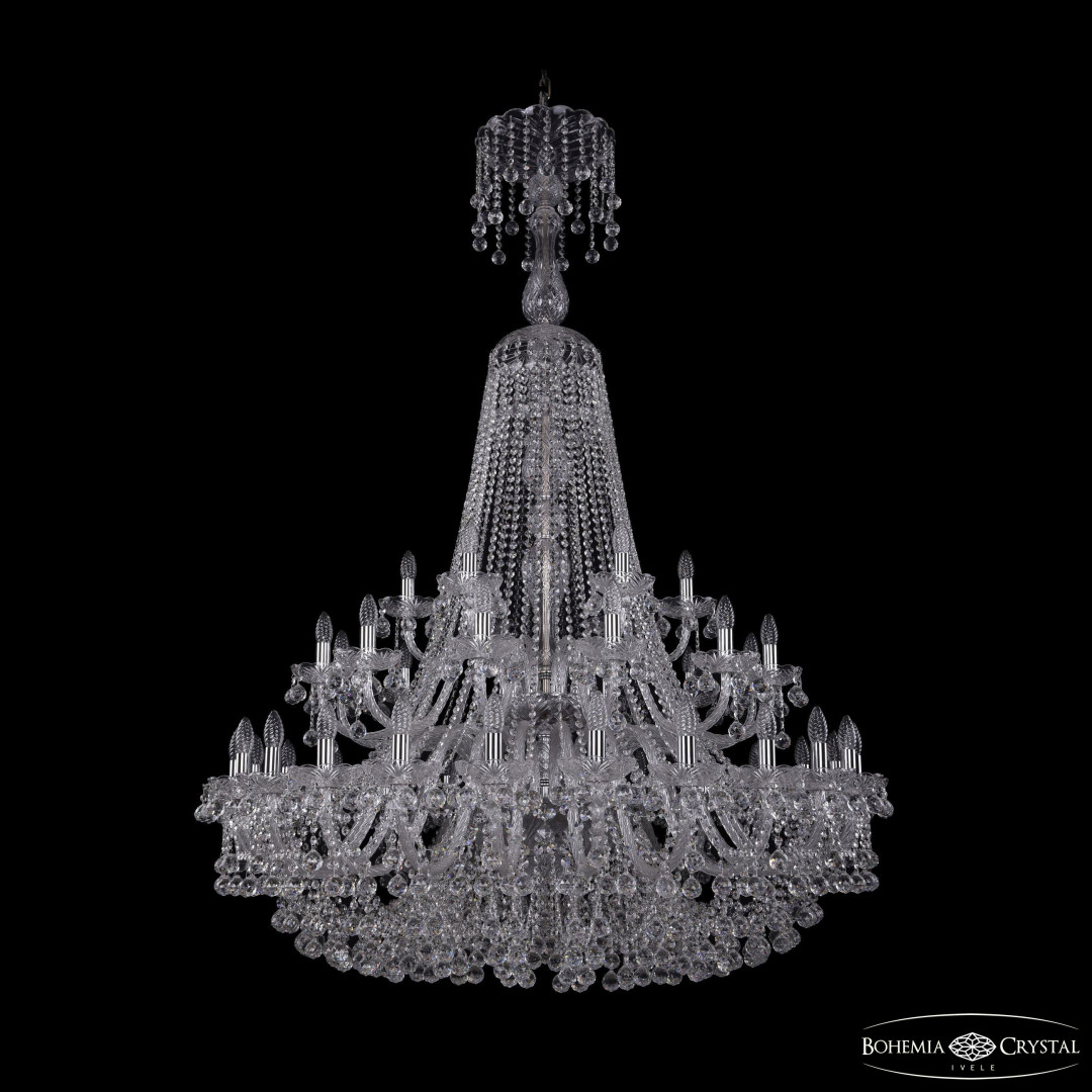 Люстра хрустальная 1409/24+12+6/460/XL-175/2d Ni