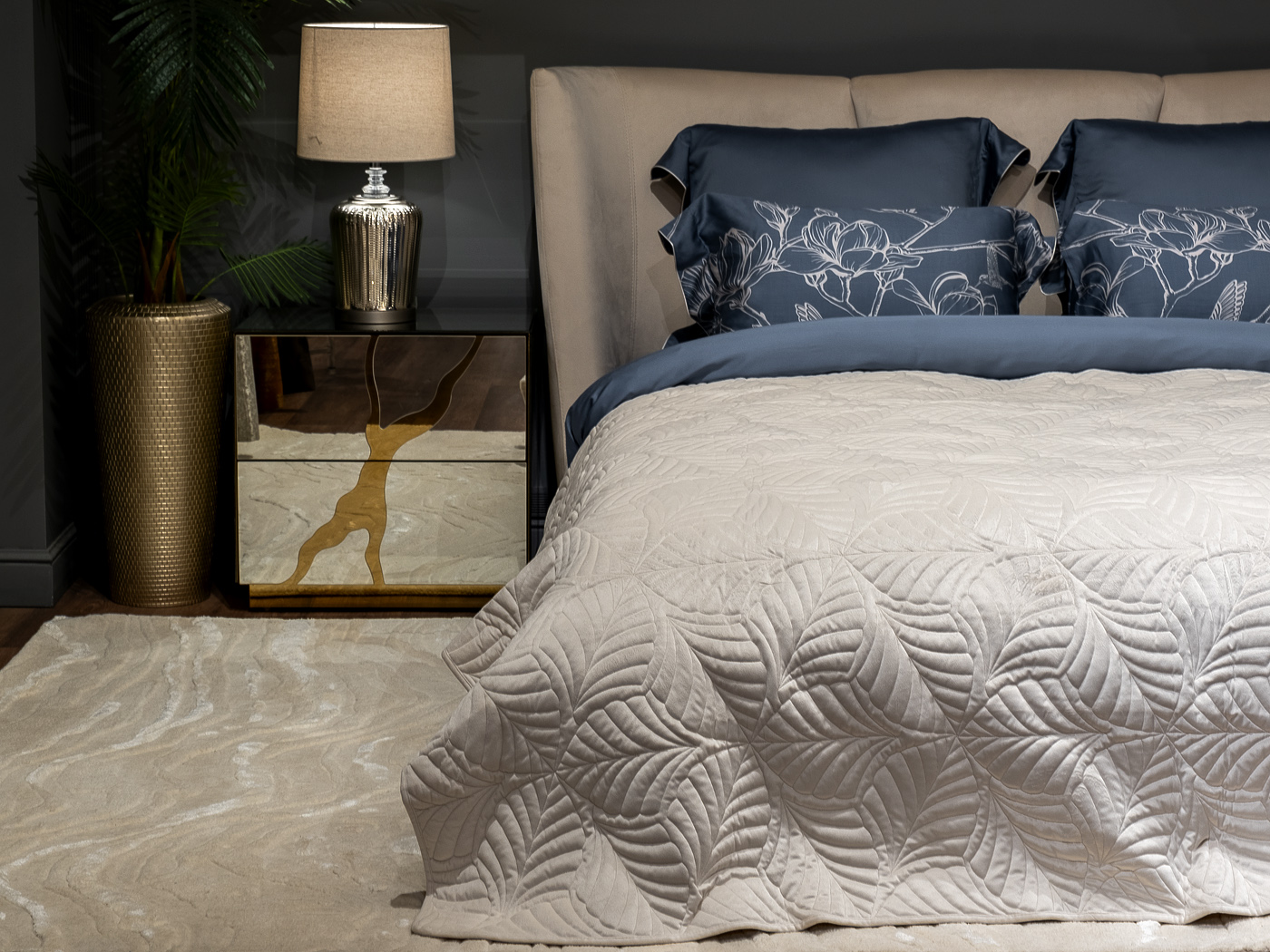 Покрывало Флора кремовое Garda Decor 177HON-60260