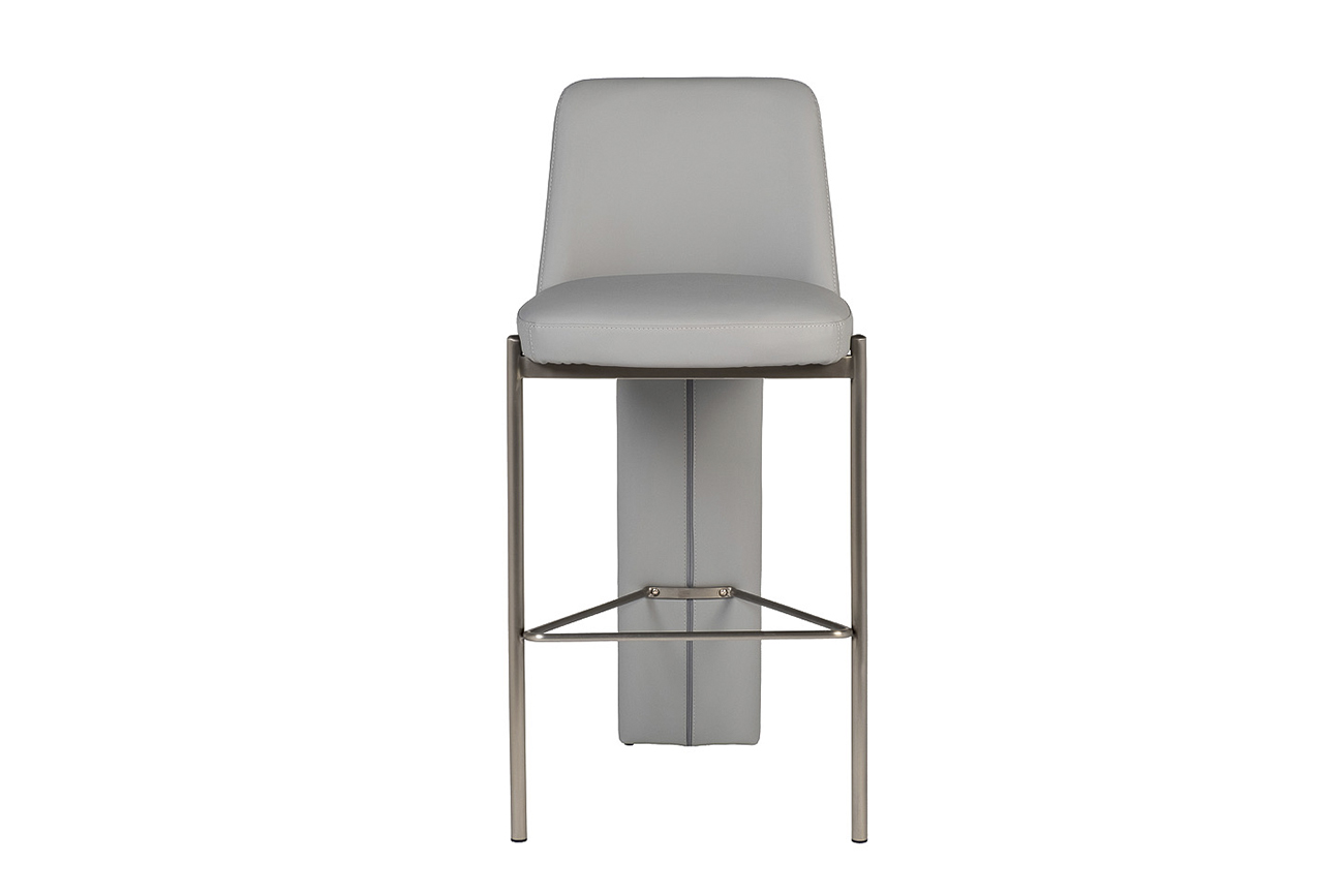 Стул барный экокожа серый Garda Decor 58DB-19307