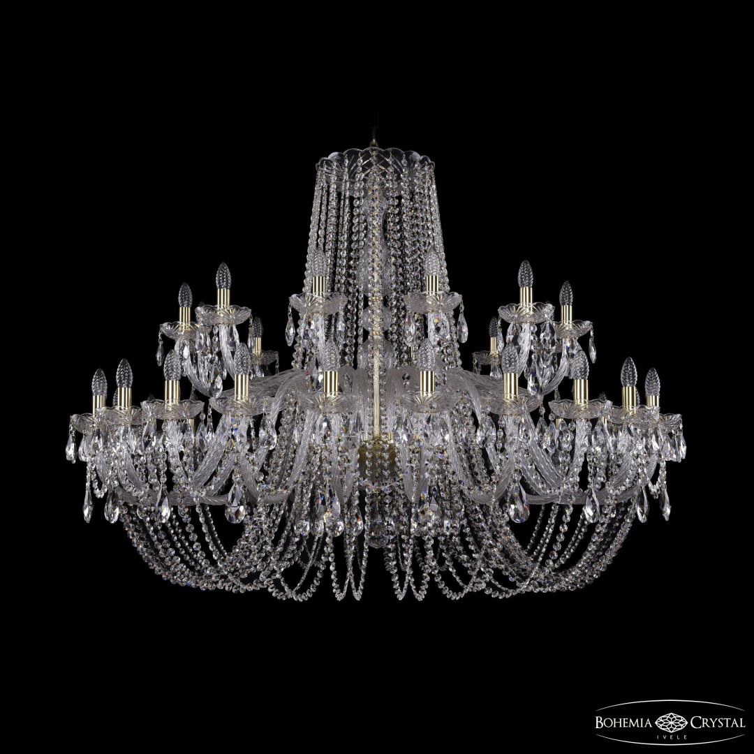 Люстра хрустальная 1402/24+12/530 G