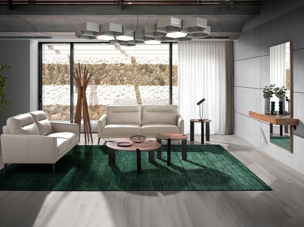 Диван 3-х местный 6138/KF098-3P-M5652 с кожаной обивкой Angel Cerda