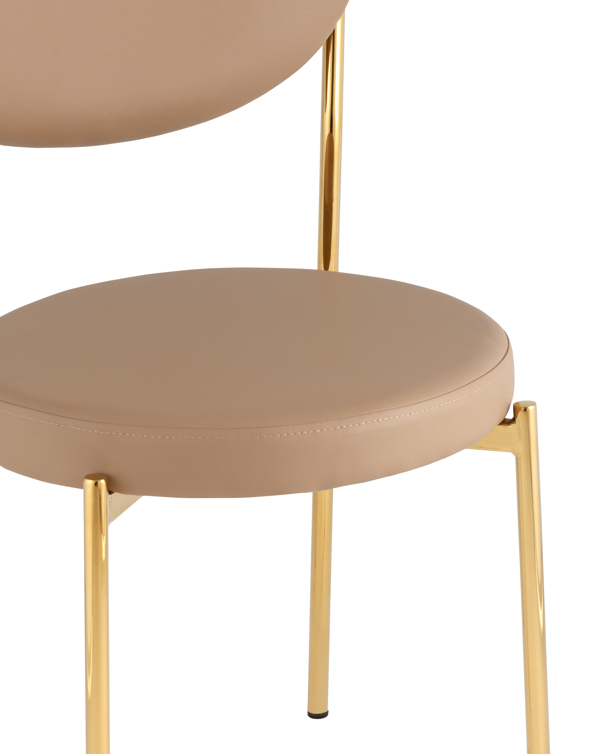 Стул Барбара NEW экокожа бежевая золотые ножки Stool Group