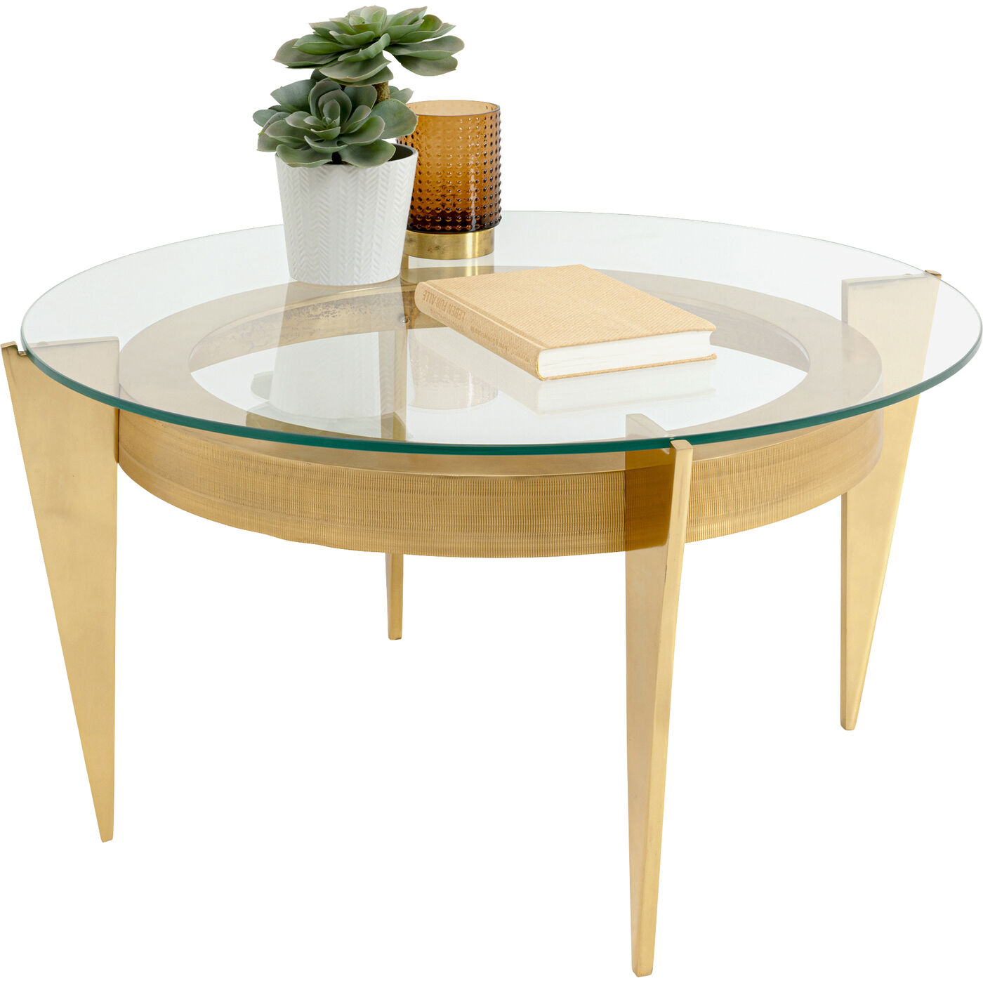 Стол приставной Nino Gold Ø77cm KARE 71291