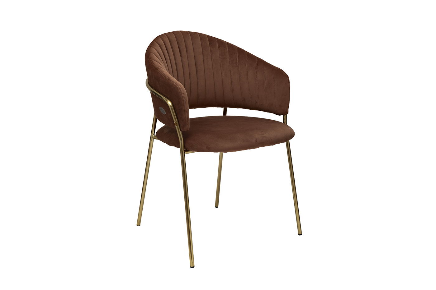Стул обеденный велюровый коричневый Garda Decor 30C-12961