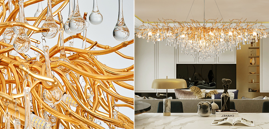 Люстра Droplet Chandelier oval L180 by ImperiumLoft